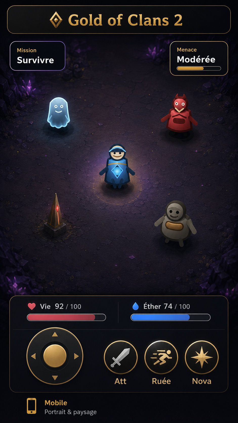 Version mobile de Gold of Clans 2
